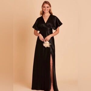 Birdy Grey Black Satin Wedding Dress
